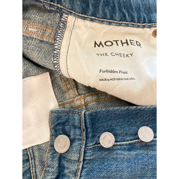 MOTHER Superior The Cheeky Jeans Forbidden Fruit Wash 24 Distressed - Picture 6 of 10
